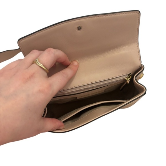 Michael Kors Ava Extra-Small Leather Pink Blush Crossbody Bag - Picture 10 of 12